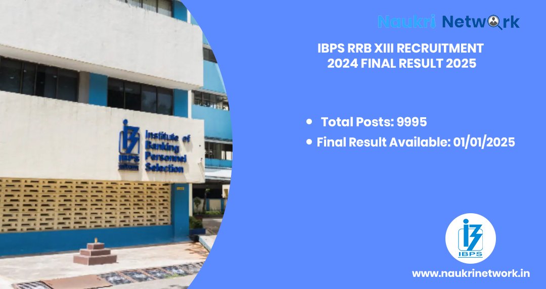 IBPS RRB XIII Recruitment 2024 Final Result