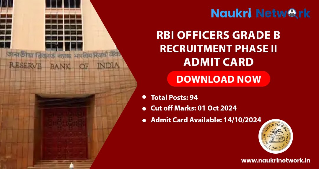 RBI Officers Grade B Recruitment Phase II Admit Card