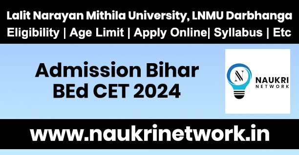 Admission Bihar BEd CET 2024