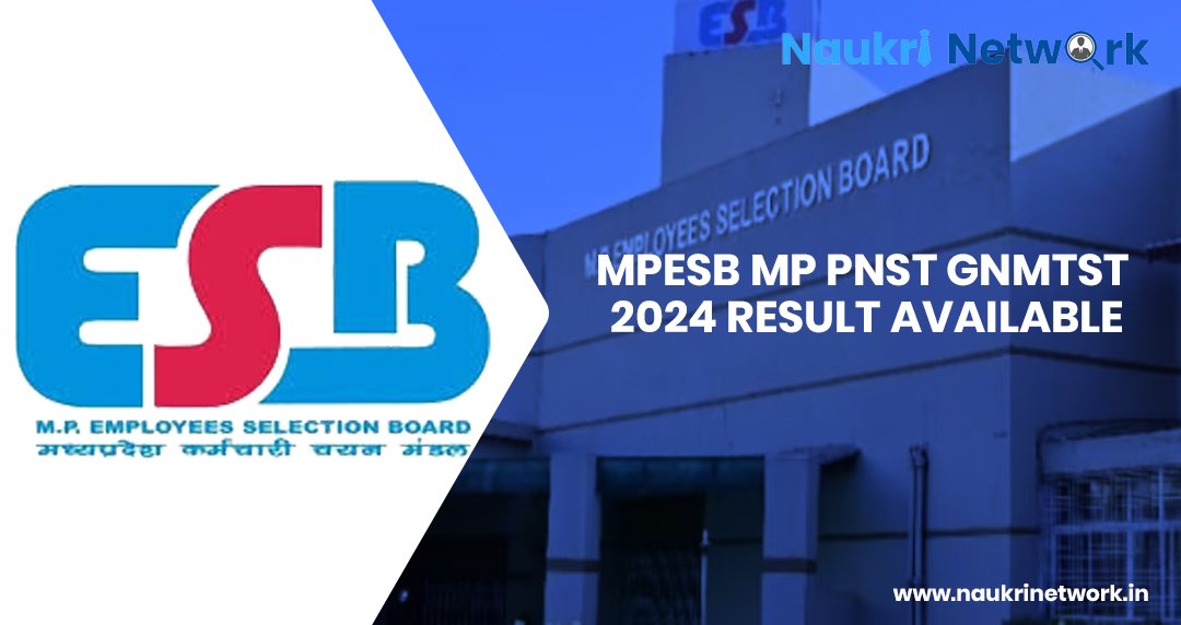 MPESB MP PNST GNMTST 2024 Result Available