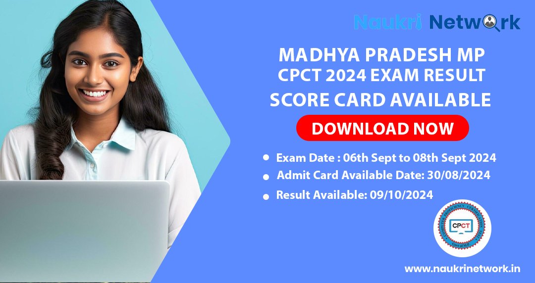 Madhya Pradesh MP CPCT 2024 Exam Result Score Card Available