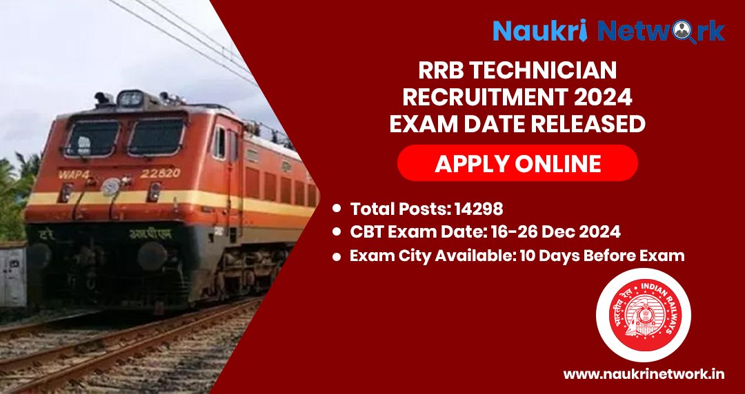 RRB Technician Recruitment 2024 Exam Date Released