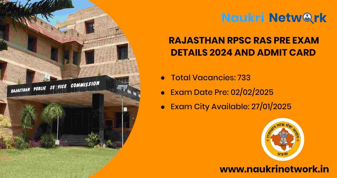 Rajasthan RPSC RAS Pre Exam Details 2024