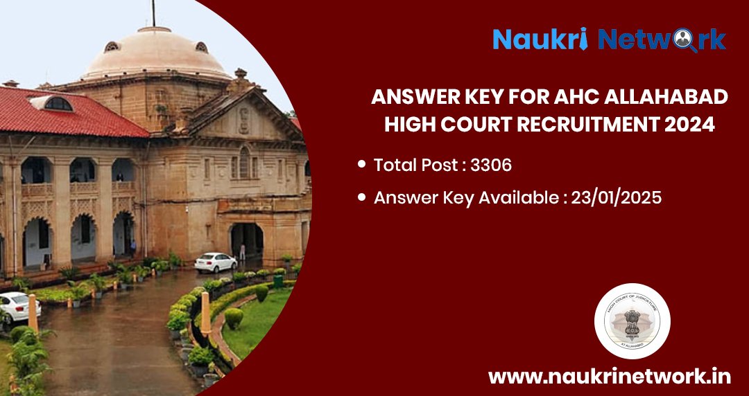 Answer Key for AHC Allahabad High Court Recruitment 2024