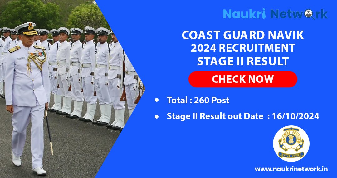 Coast Guard Navik Stage II Result Check Now