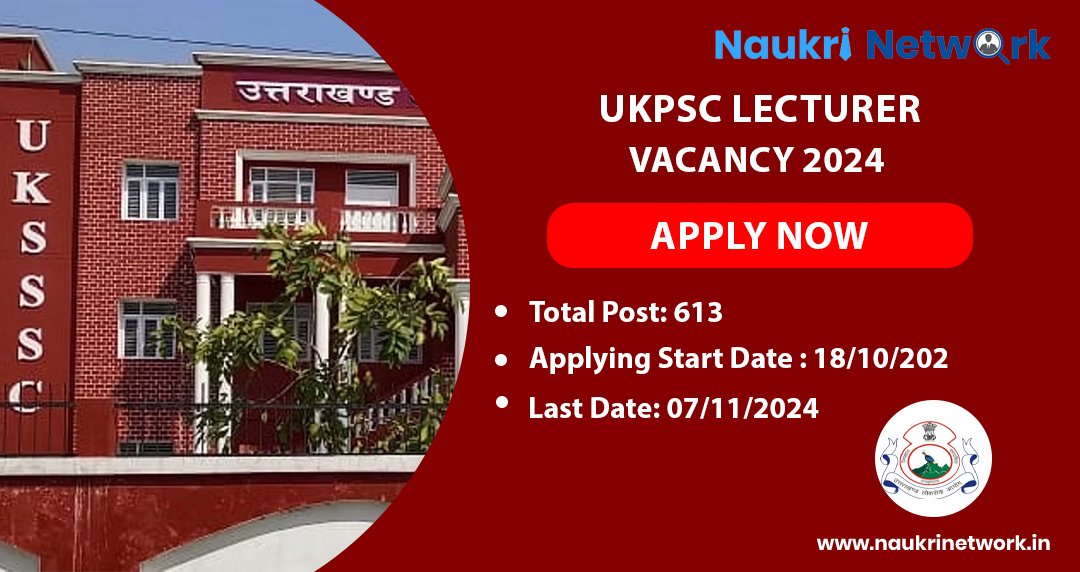 UKPSC Lecturer Recruitment 2024 Apply Now