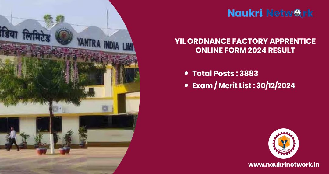 YIL Apprentice Online Form 2024 Result