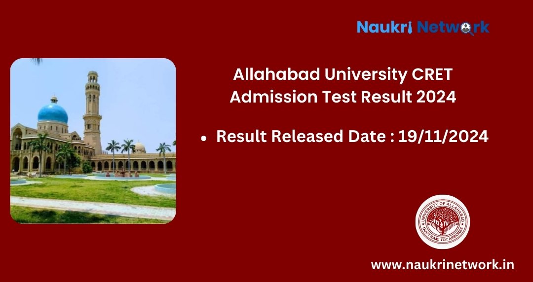 Allahabad University CRET Admission Test Result 2024