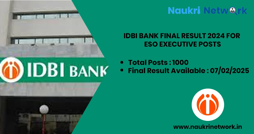 IDBI Bank Recruitment 2024 ESO Final Result