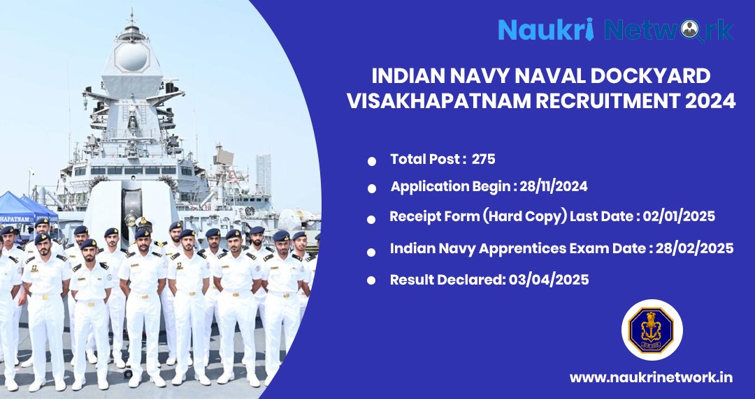 Indian Navy Naval Dockyard Visakhapatnam Recruitment 2024