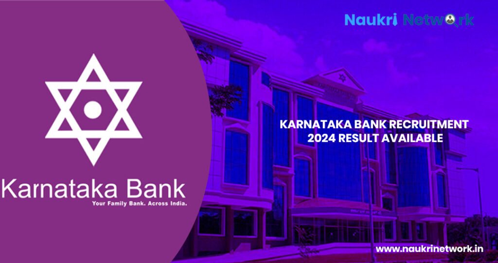 Karnataka Bank Recruitment 2024 Result 