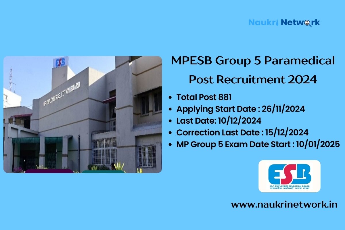 MPESB Group 5 Paramedical Post Recruitment 2024