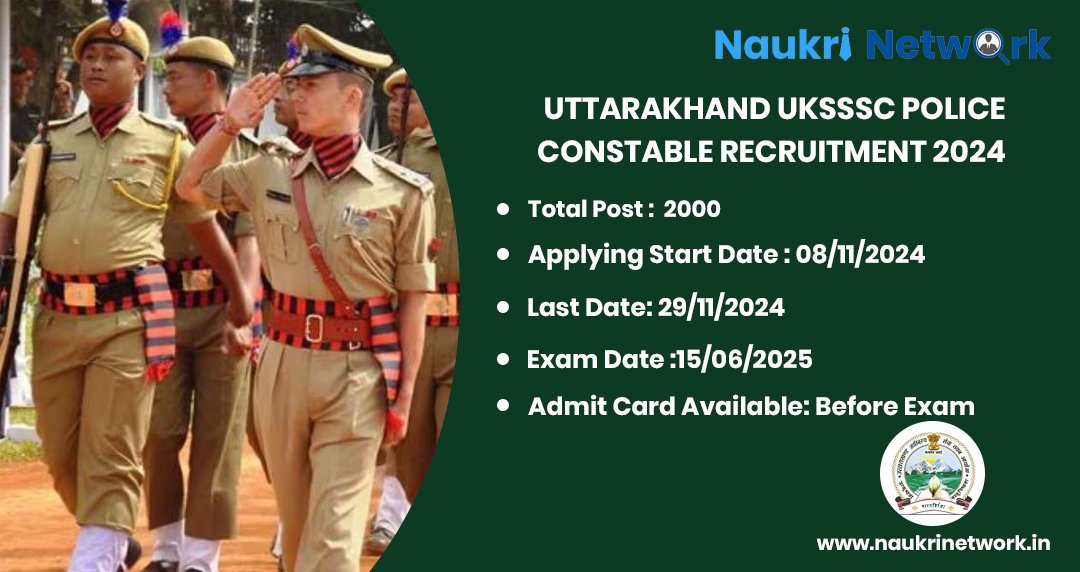 UKSSSC Police Recruitment 2024