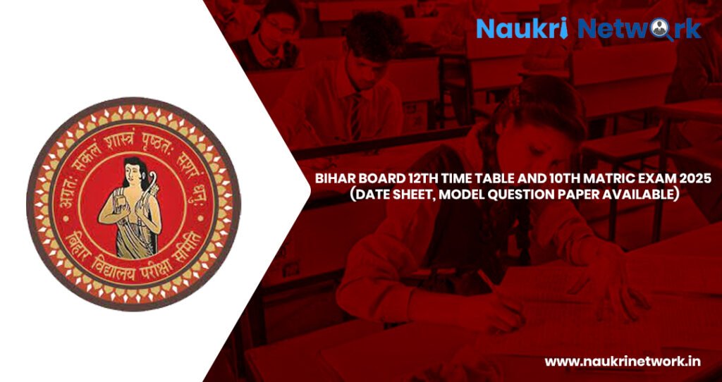 Bihar Board 12th Time Table and 10th Matric Exam 2025