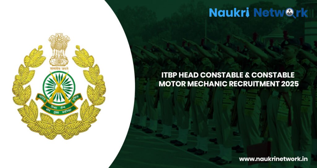 ITBP Motor Mechanic Recruitment 2024