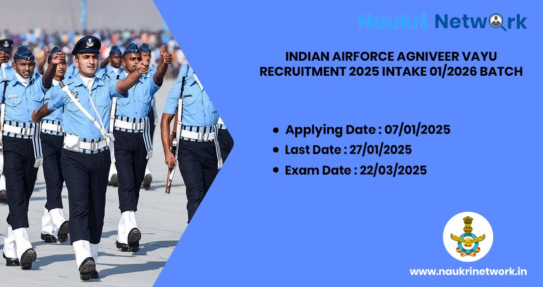 Indian AirForce Agniveer Vayu Recruitment 2025 Intake 01 2026 Batch