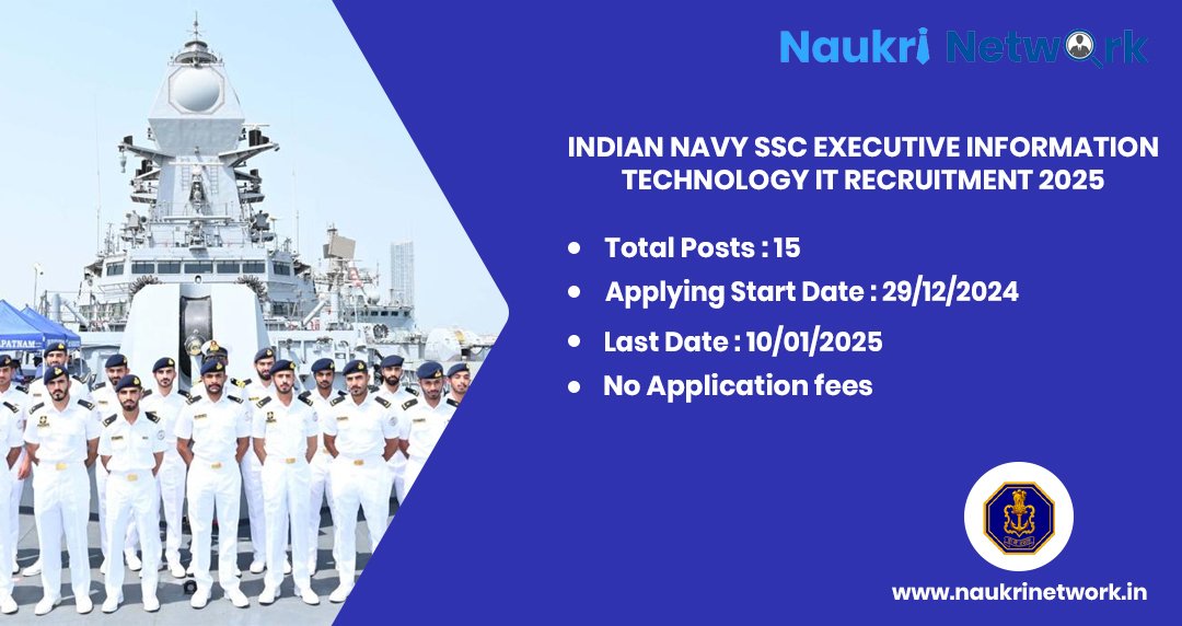 Indian Navy SSC Executive Information Technology IT Recruitment 2025