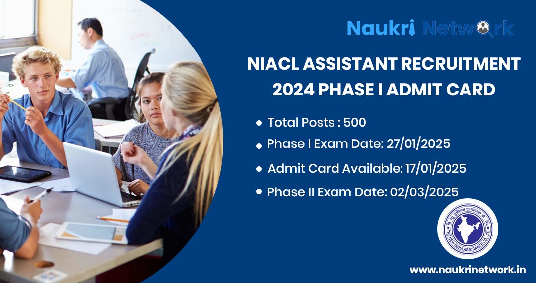 NIACL Assistant Recruitment 2024 Phase I Admit Card