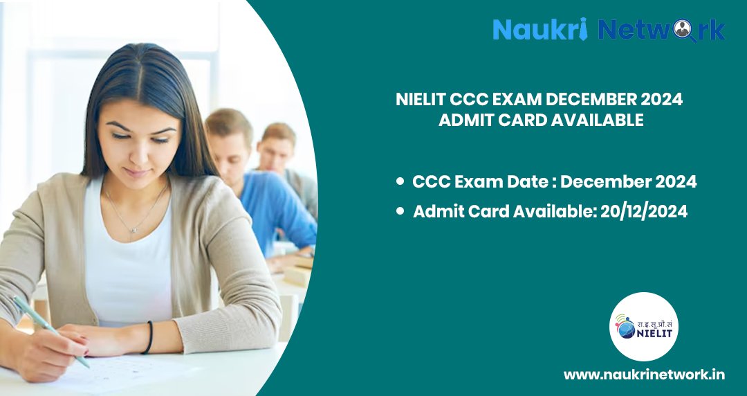 NIELIT CCC Exam December 2024 Admit Card