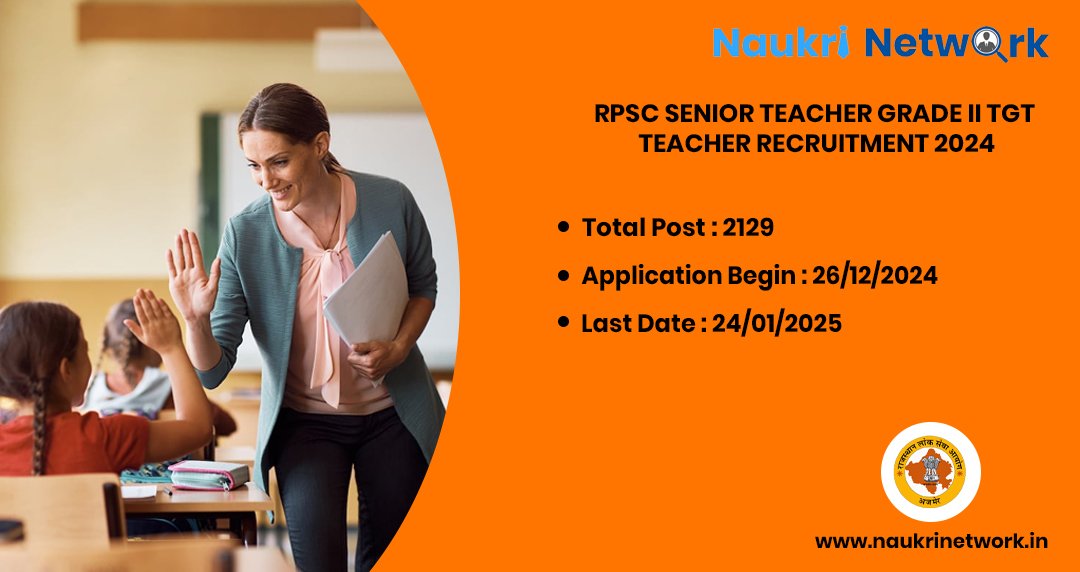 RPSC Senior Teacher Grade II TGT Teacher Recruitment 2024