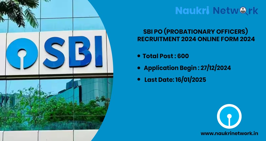 SBI PO Recruitment 2024 Online Form