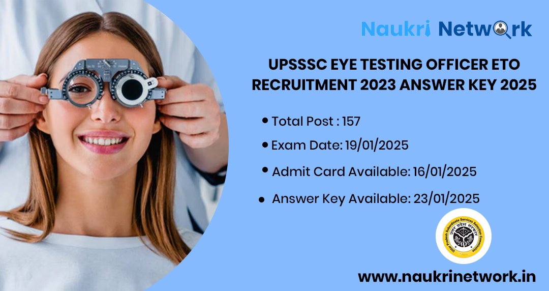 UPSSSC Eye Testing Officer Recruitment 2023 Answer Key