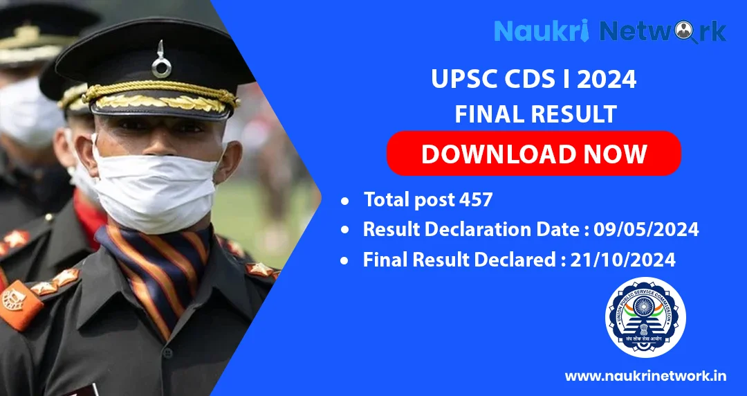 UPSC CDS I 2024 Final Result Download Now