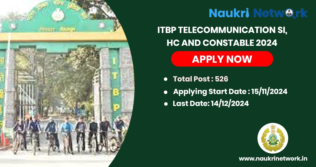 Recruitment for ITBP Telecommunication SI, HC and Constable 2024 Apply Now
